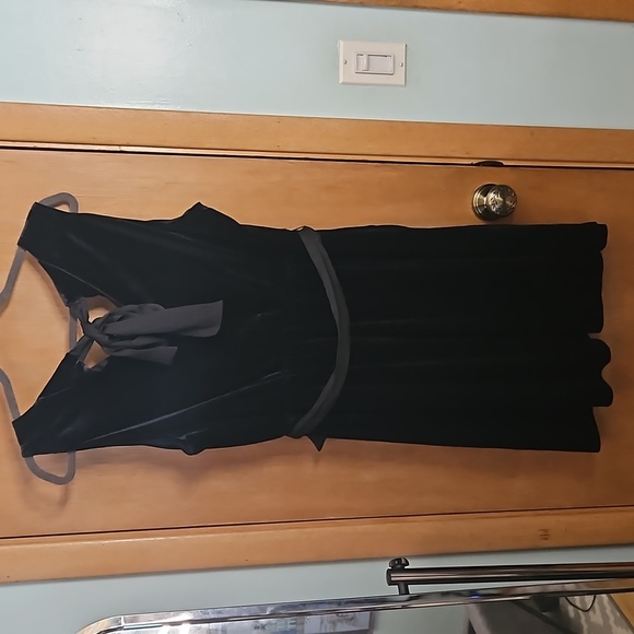 Draper James Black Velvet Dress sz Large - Picture 3 of 5